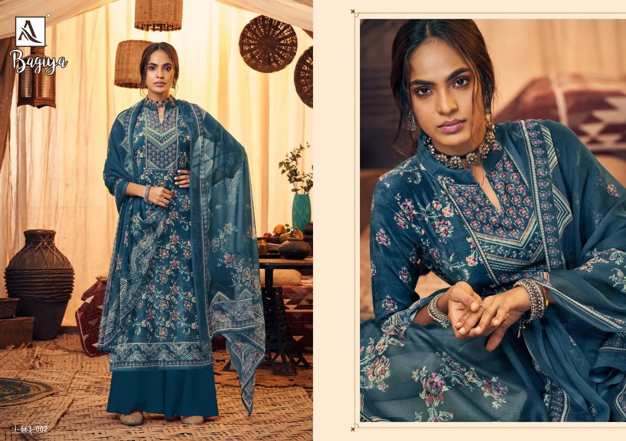 Alok Suits Presents Bagiya Pure Viscose Fancy Designer Salwar Kameez