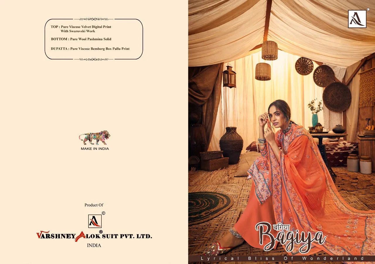 Alok Suits Presents Bagiya Pure Viscose Fancy Designer Salwar Kameez