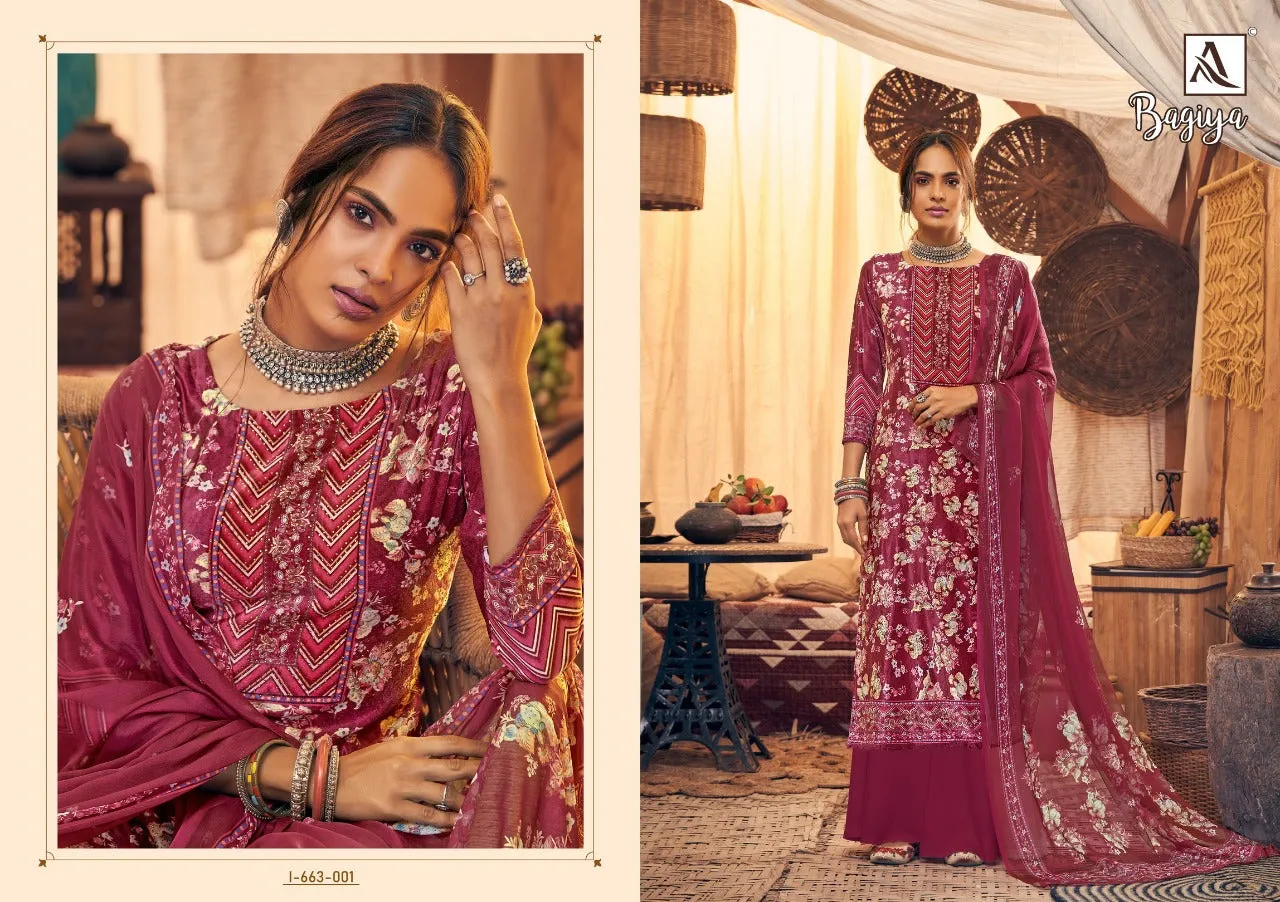 Alok Suits Presents Bagiya Pure Viscose Fancy Designer Salwar Kameez