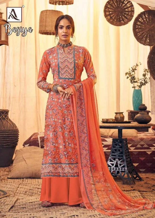 Alok Suits Presents Bagiya Pure Viscose Fancy Designer Salwar Kameez