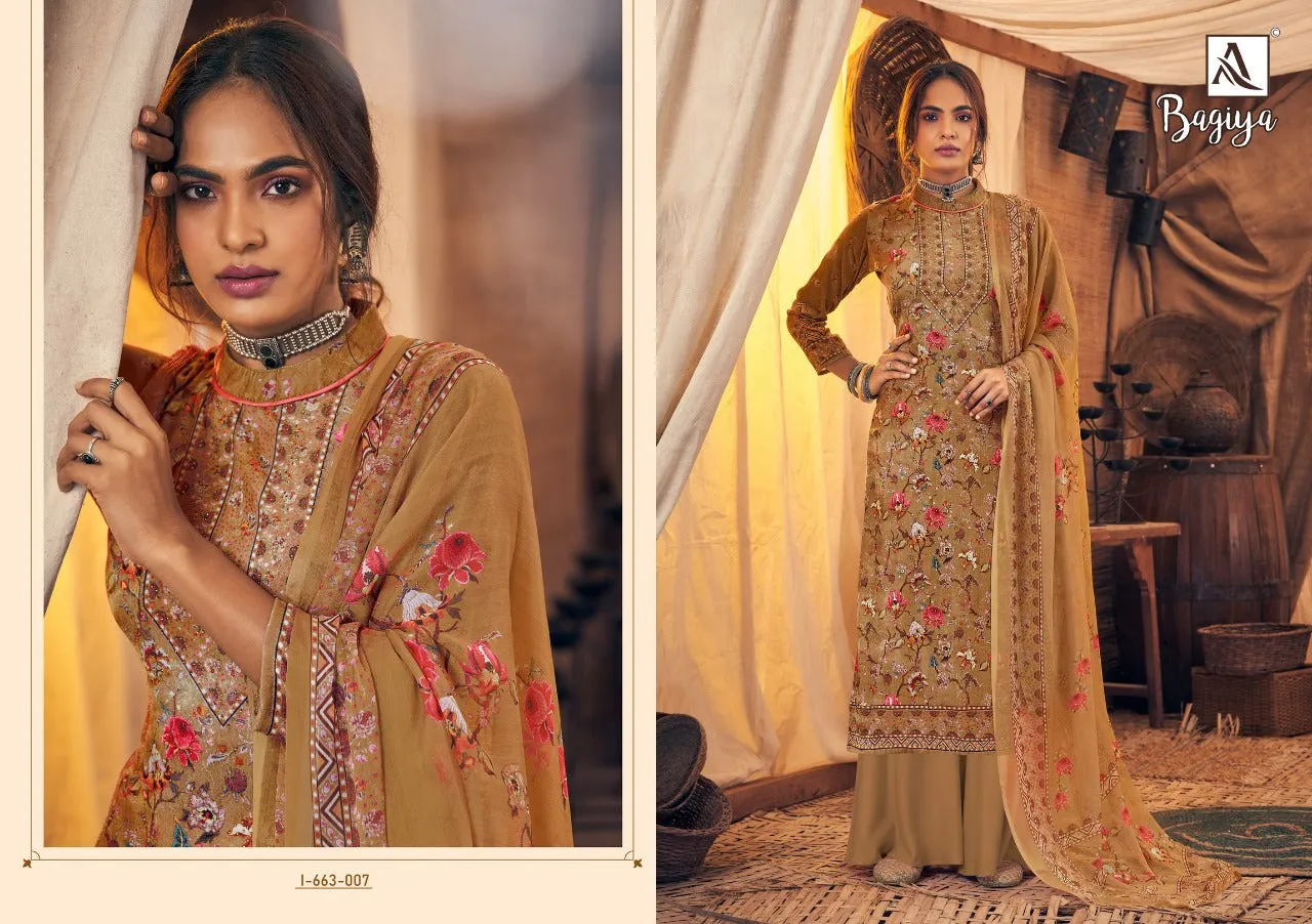 Alok Suits Presents Bagiya Pure Viscose Fancy Designer Salwar Kameez