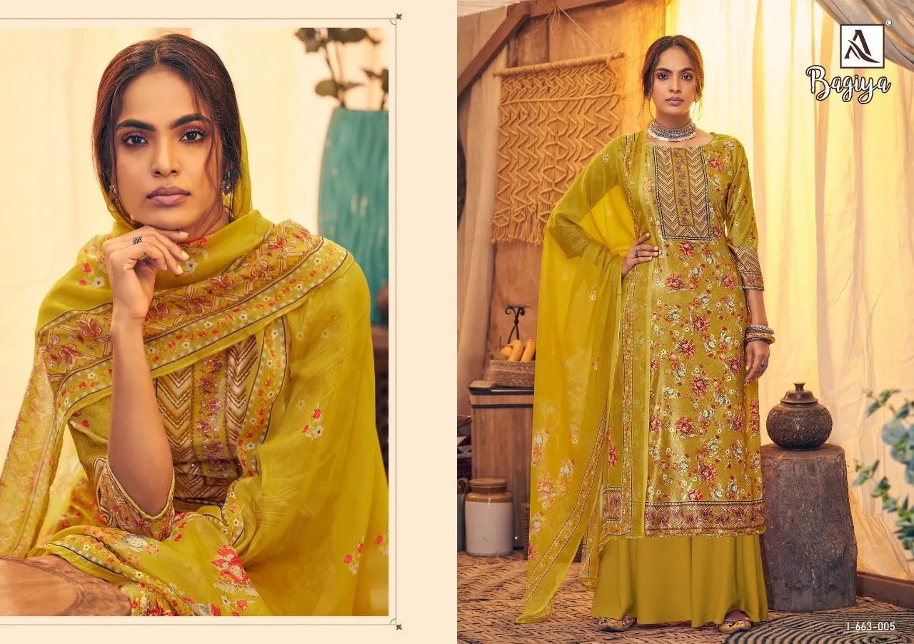 Alok Suits Presents Bagiya Pure Viscose Fancy Designer Salwar Kameez
