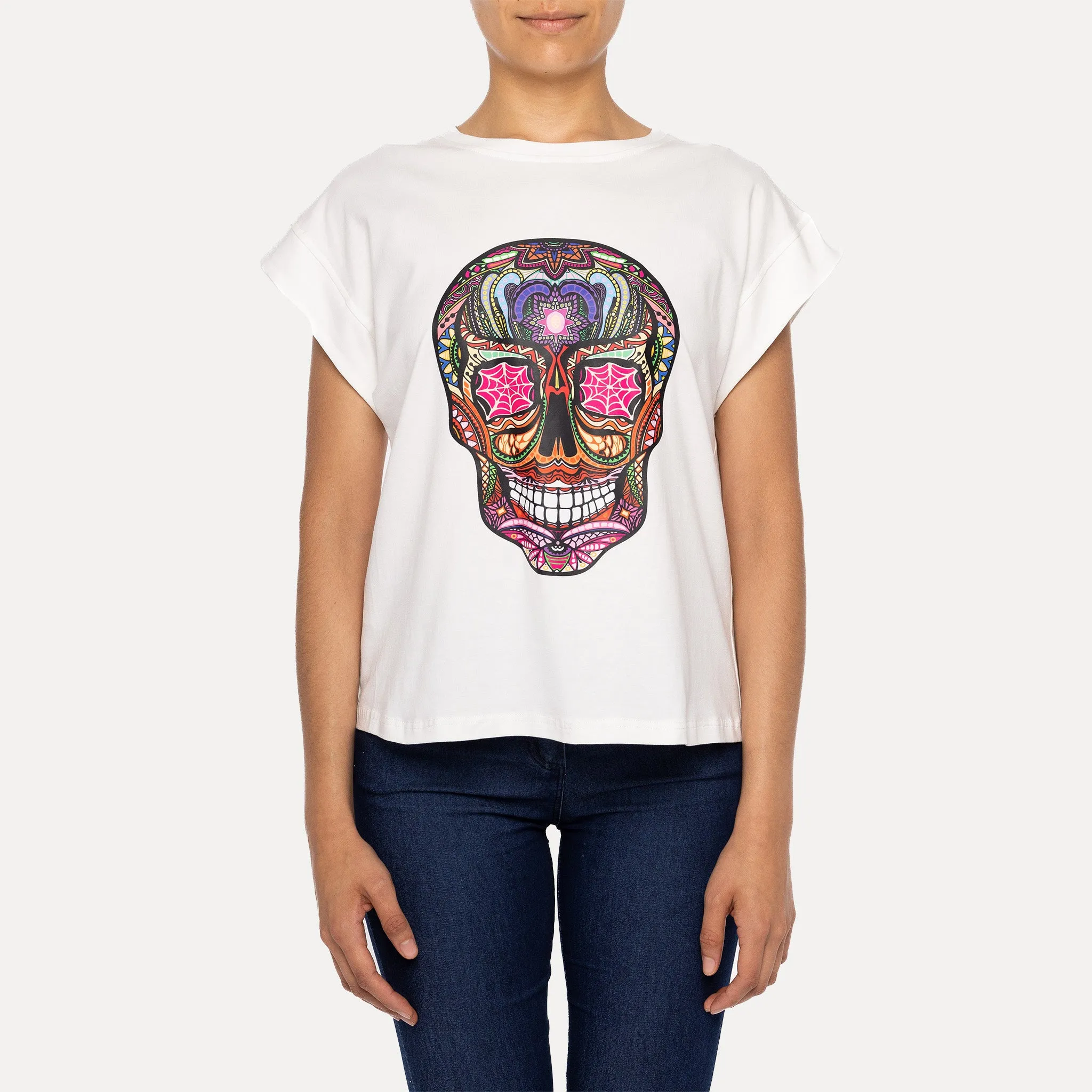Astrid  Takeaway Skull Tee  White
