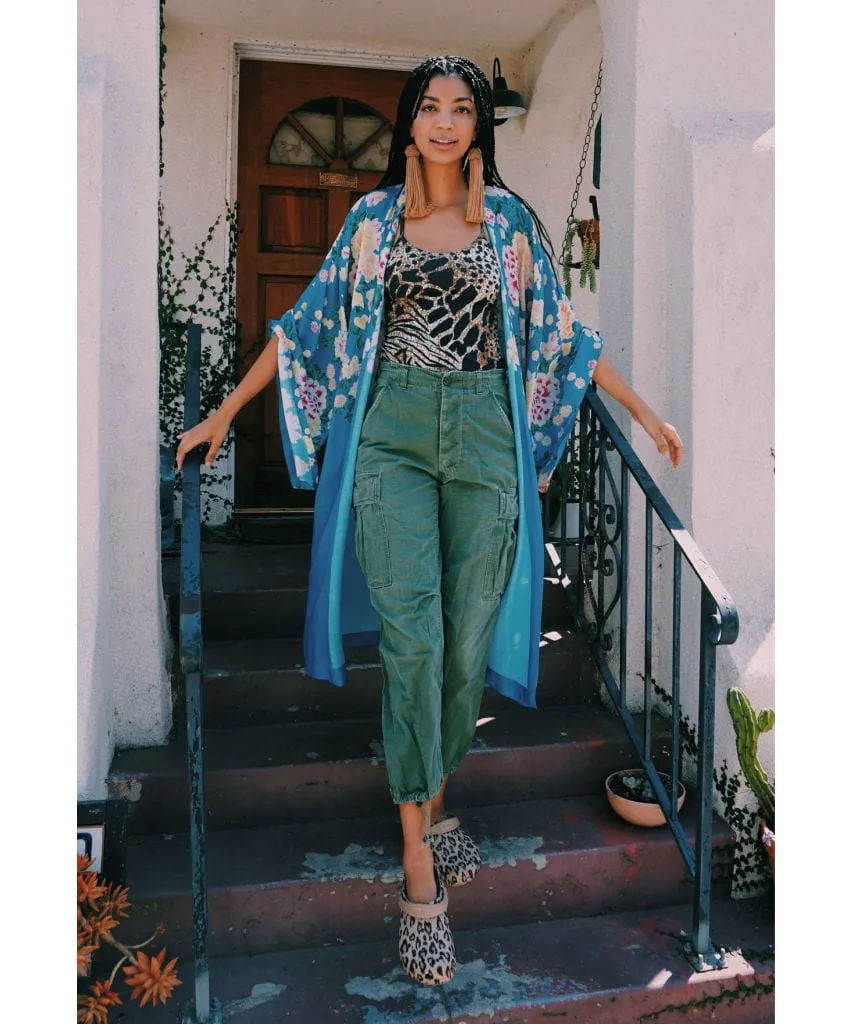 Blue Floral Georgia Robe