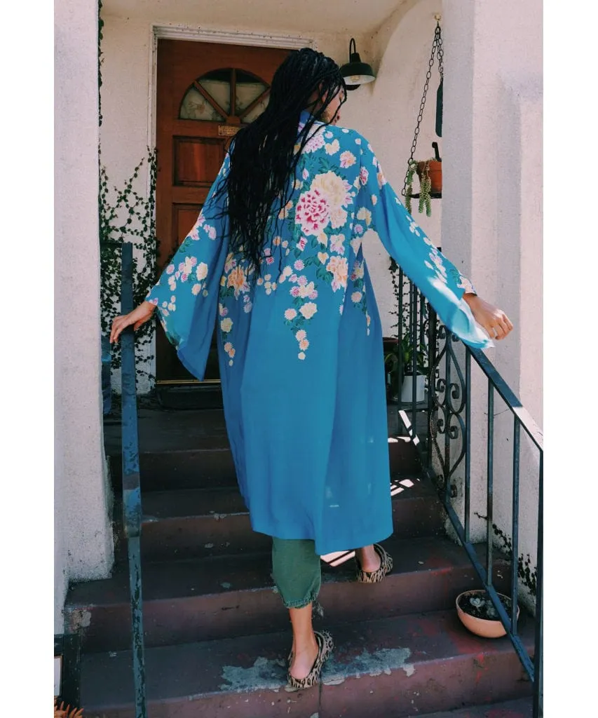 Blue Floral Georgia Robe
