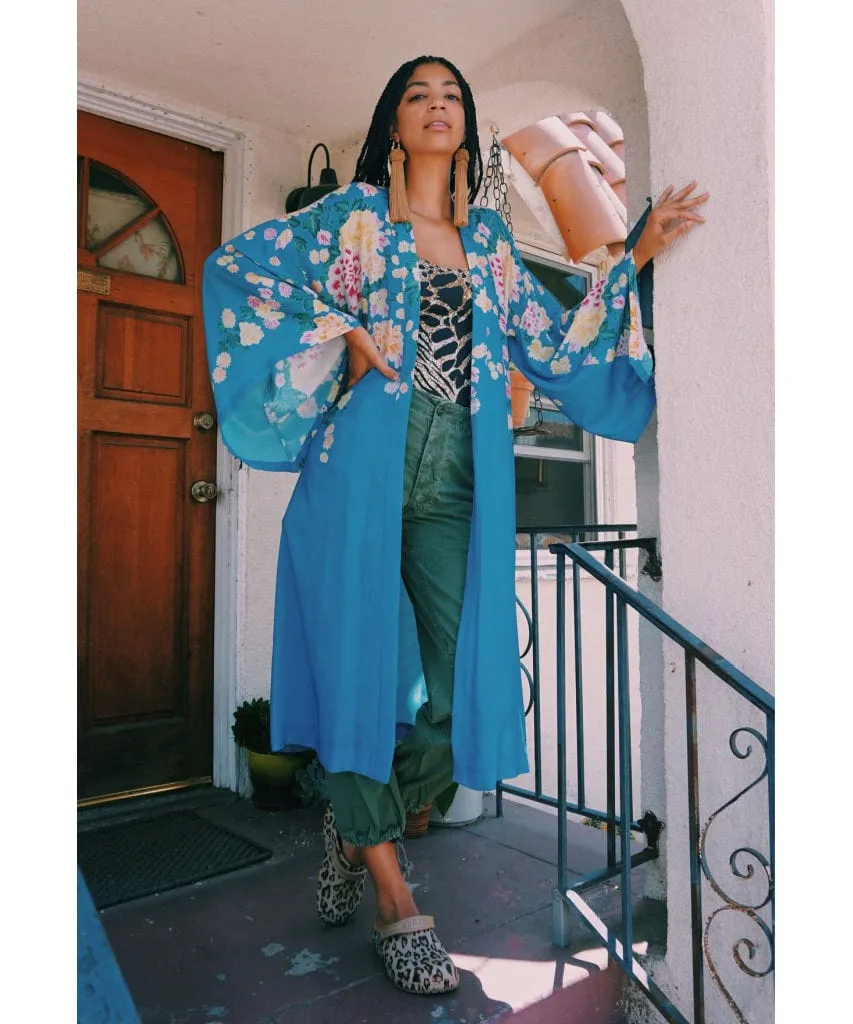 Blue Floral Georgia Robe