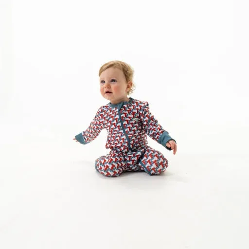 Burlebo Baby Zip Up | Texas Flags