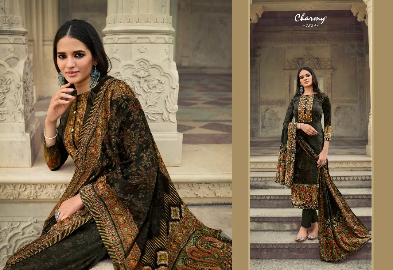 Charmy Presents Velvet Vol 2 Velvet Printed Fancy Designer Salwar Suits