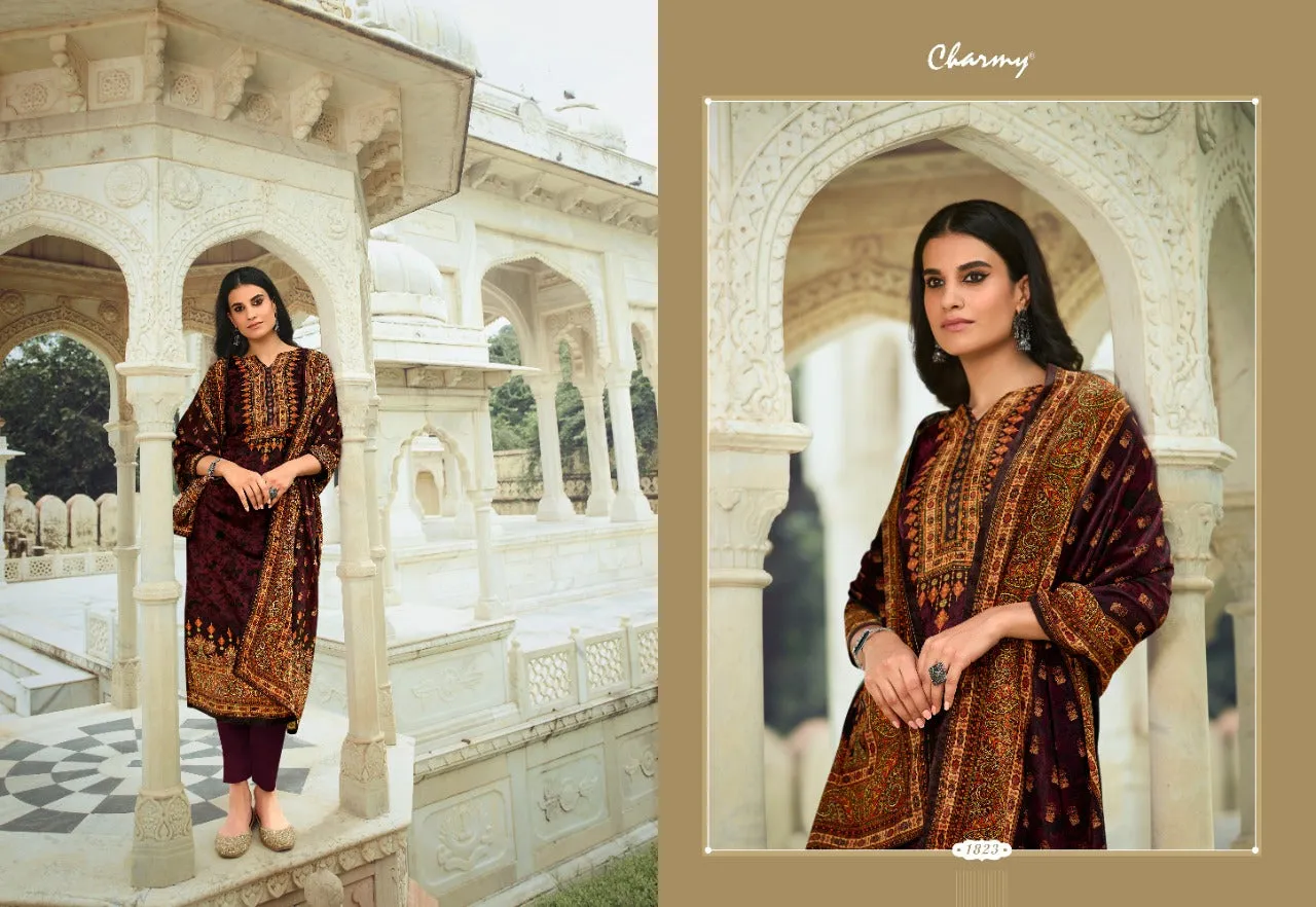Charmy Presents Velvet Vol 2 Velvet Printed Fancy Designer Salwar Suits