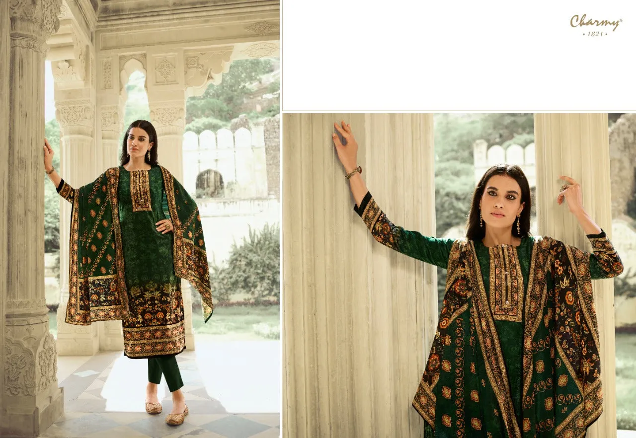 Charmy Presents Velvet Vol 2 Velvet Printed Fancy Designer Salwar Suits