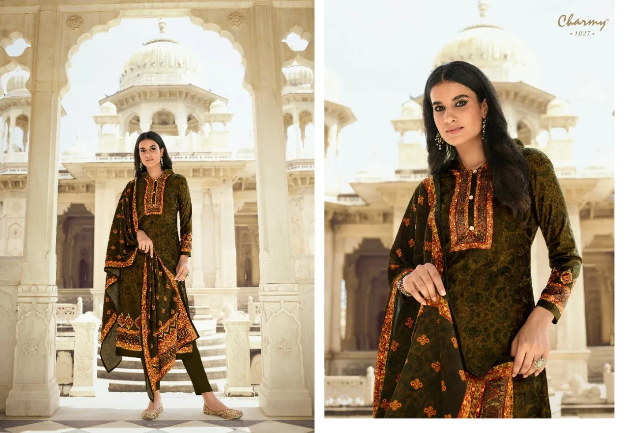 Charmy Presents Velvet Vol 2 Velvet Printed Fancy Designer Salwar Suits