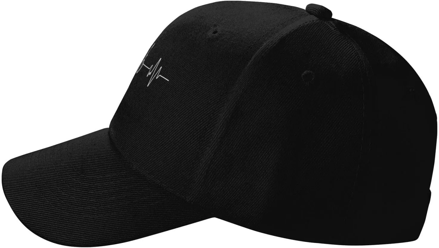 Cycling Heartbeat Dad Hat Adjustable Trucker Hat Baseball Cap for Men Women,Black