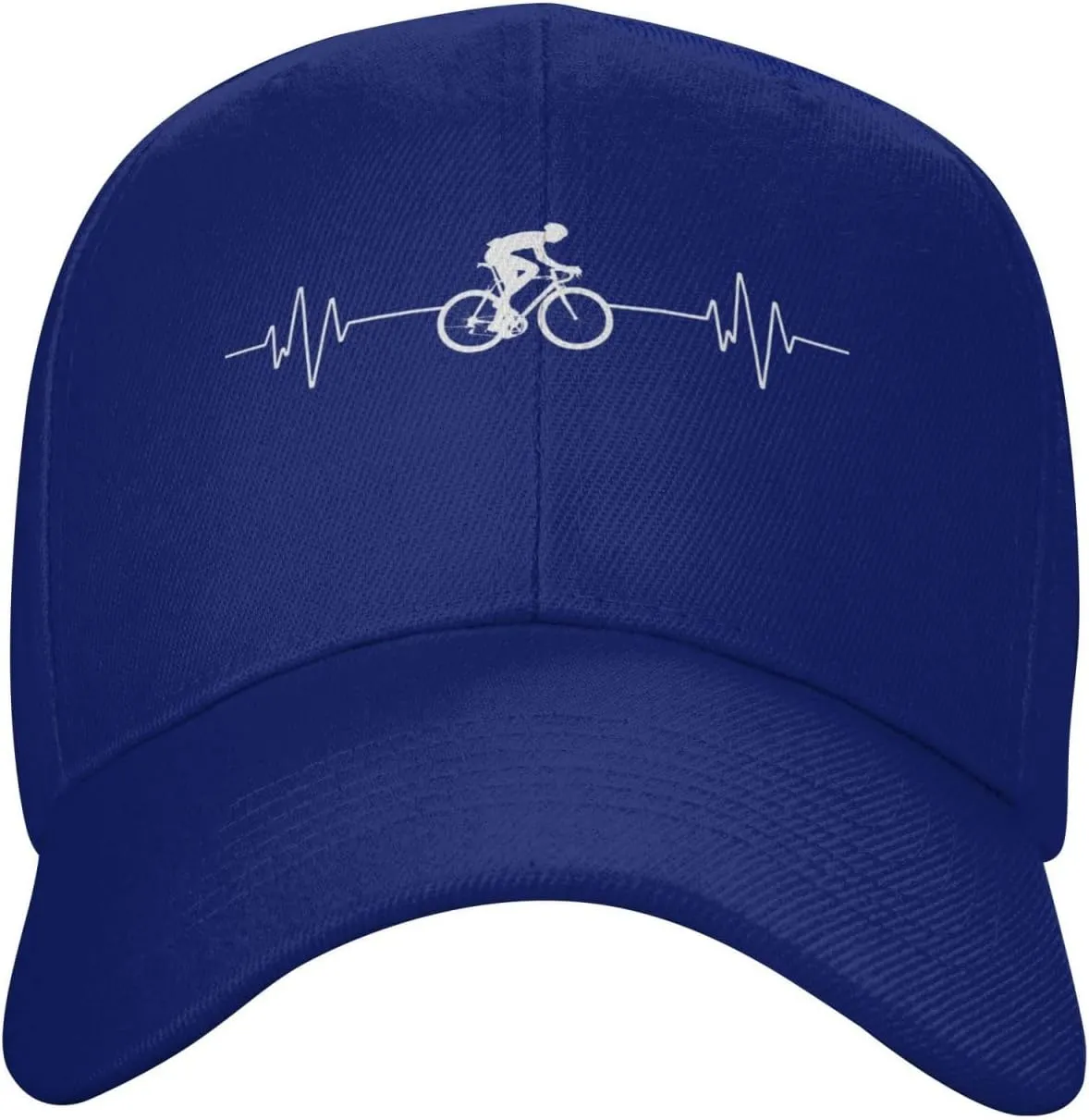Cycling Heartbeat Dad Hat Adjustable Trucker Hat Baseball Cap for Men Women,Black