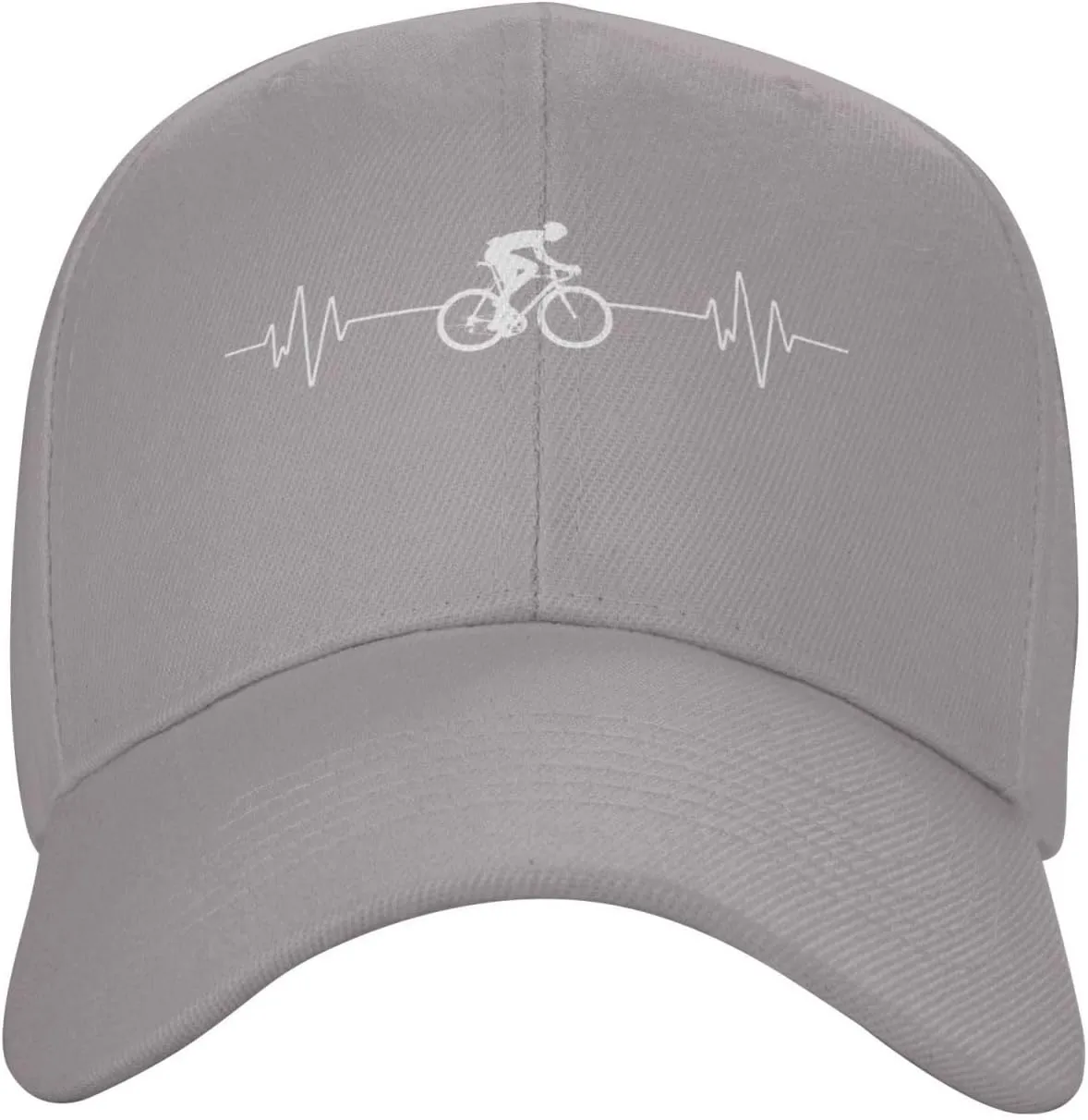 Cycling Heartbeat Dad Hat Adjustable Trucker Hat Baseball Cap for Men Women,Black