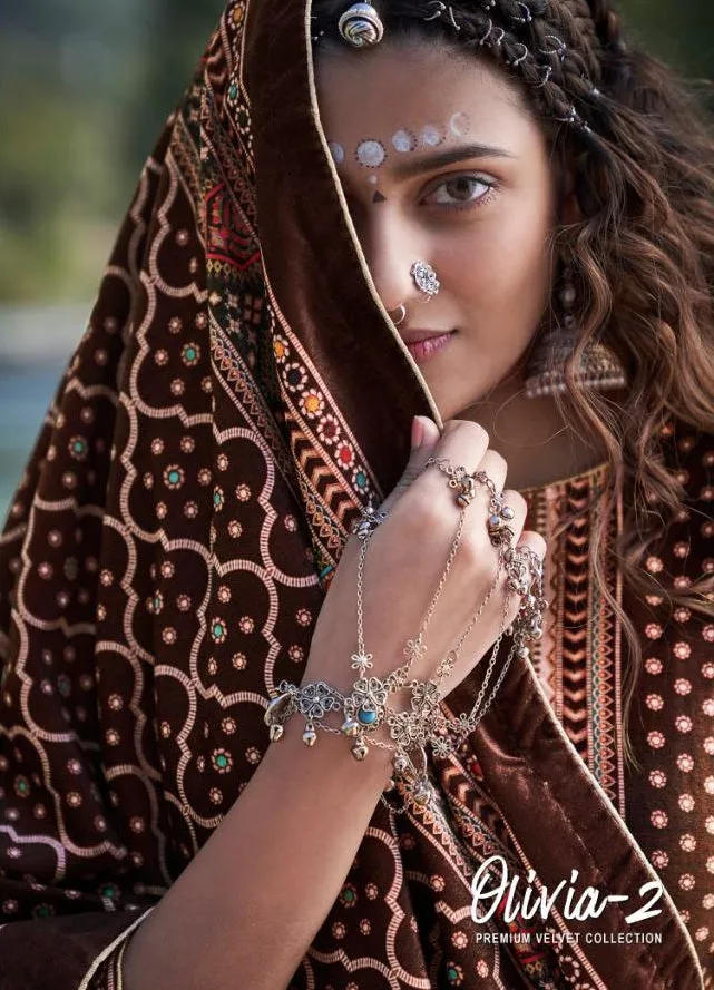 Deepsy Suits Presents Olivia Vol 2 Velvet Printed Fancy Designer Kameez