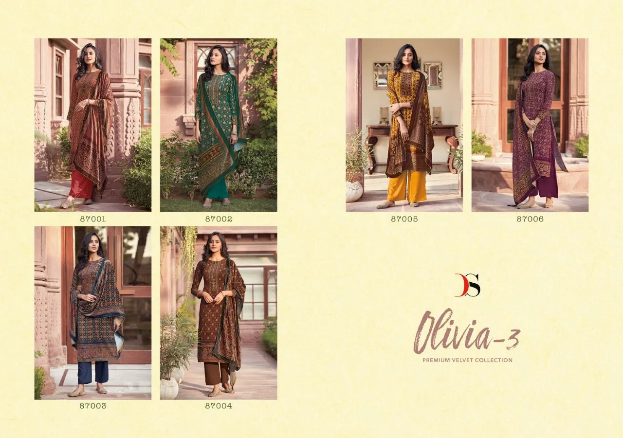 Deepsy Suits Presents Olivia Vol 3 Velvet Printed Fancy designer Salwar Kameez