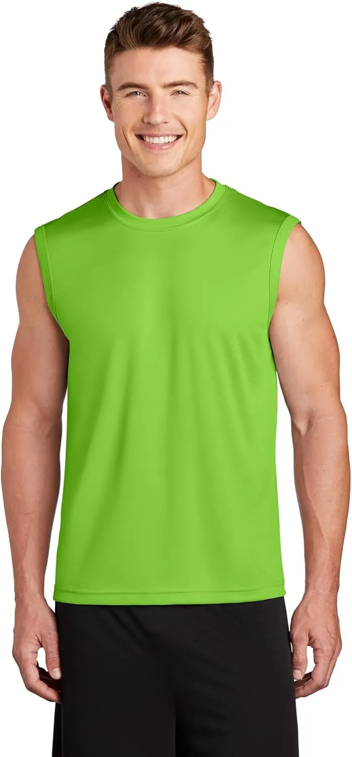 DRIEQUIP Mens Sleeveless Moisture Wicking Muscle T-Shirts. XS-4XL
