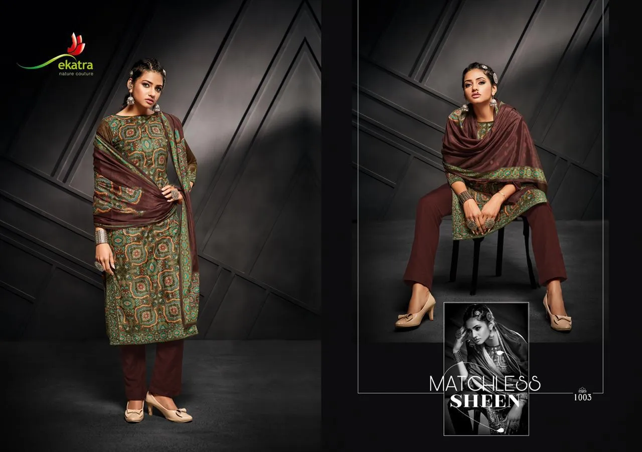 Ektara Presents Rashf Velvet Digital Printed Fancy Designer Salwar Suits