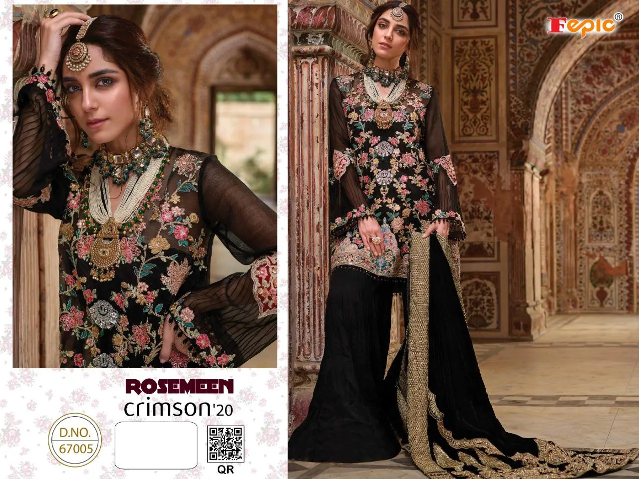 Fepic Rosemeen Crimson 20 Georgette Designer Pakistani Salwar Kameez