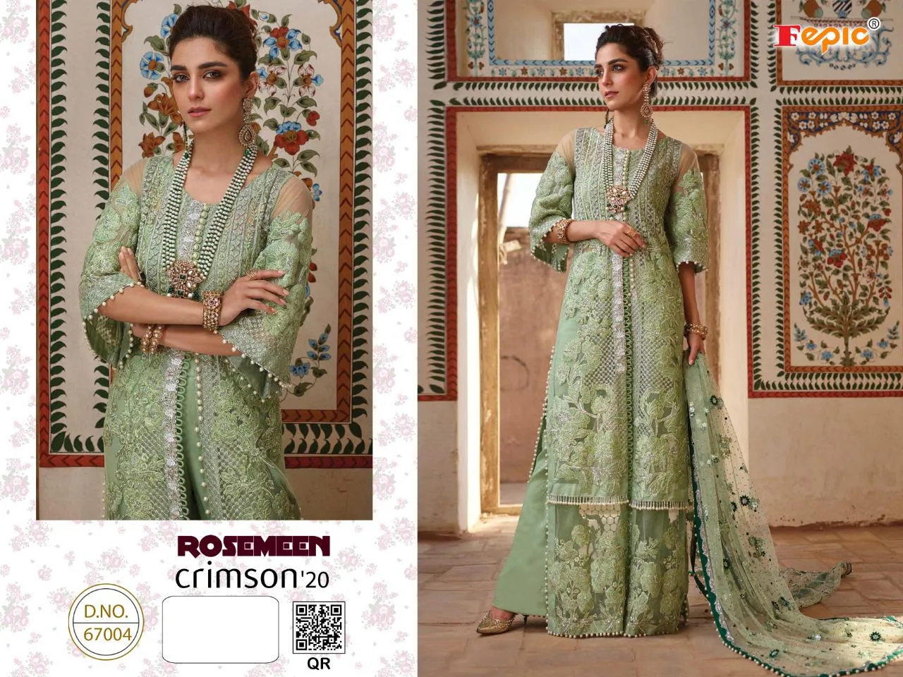 Fepic Rosemeen Crimson 20 Georgette Designer Pakistani Salwar Kameez