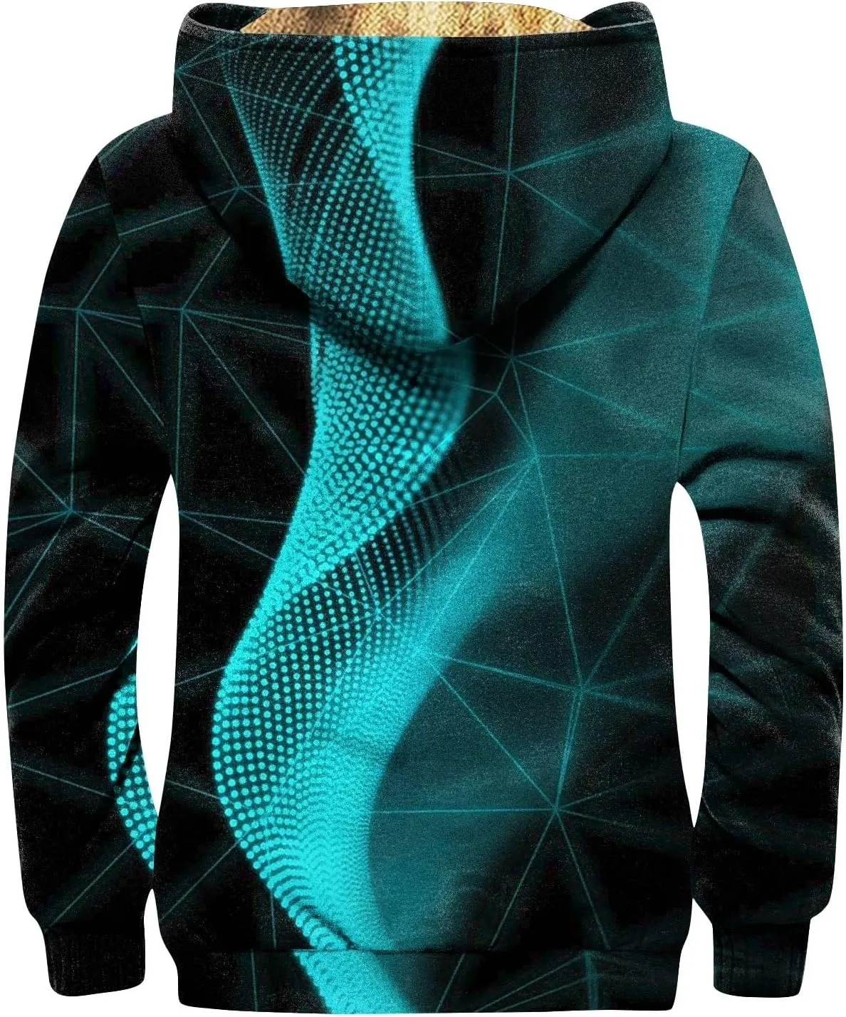 Flannel Jacket for Mens Long Sleeve Sherpa Fleece Lined Jackets Vintage Print Zipper Hoodies Thick Warm Coats
