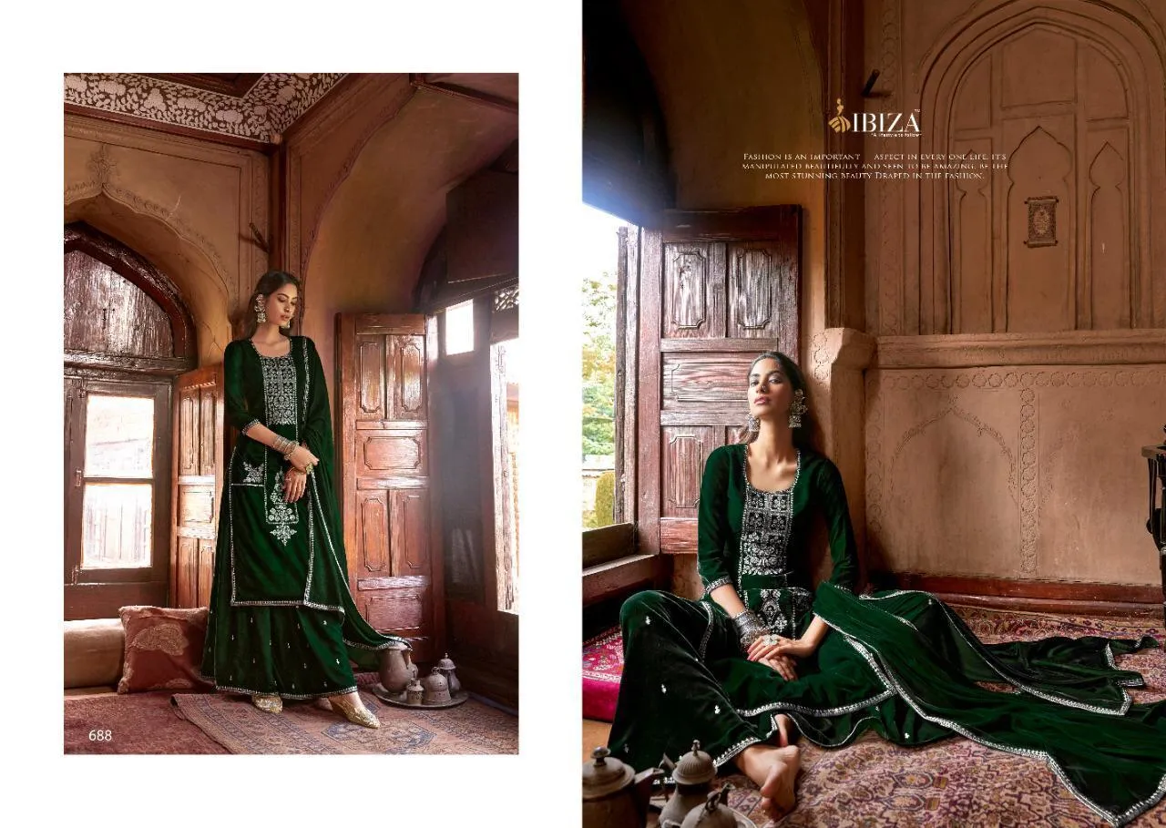 Ibiza Presents Kainaat Pure Velvet Fancy Pakistani Salwar Kameez