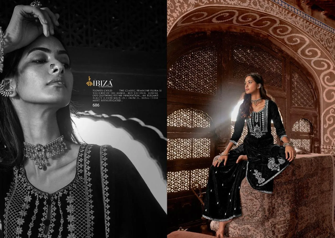 Ibiza Presents Kainaat Pure Velvet Fancy Pakistani Salwar Kameez