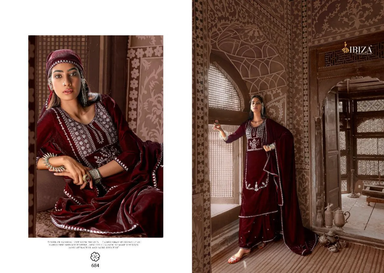 Ibiza Presents Kainaat Pure Velvet Fancy Pakistani Salwar Kameez