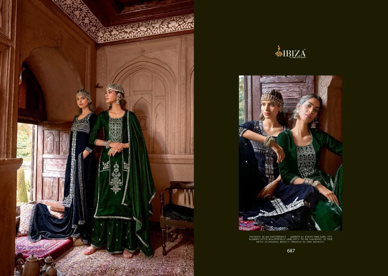 Ibiza Presents Kainaat Pure Velvet Fancy Pakistani Salwar Kameez