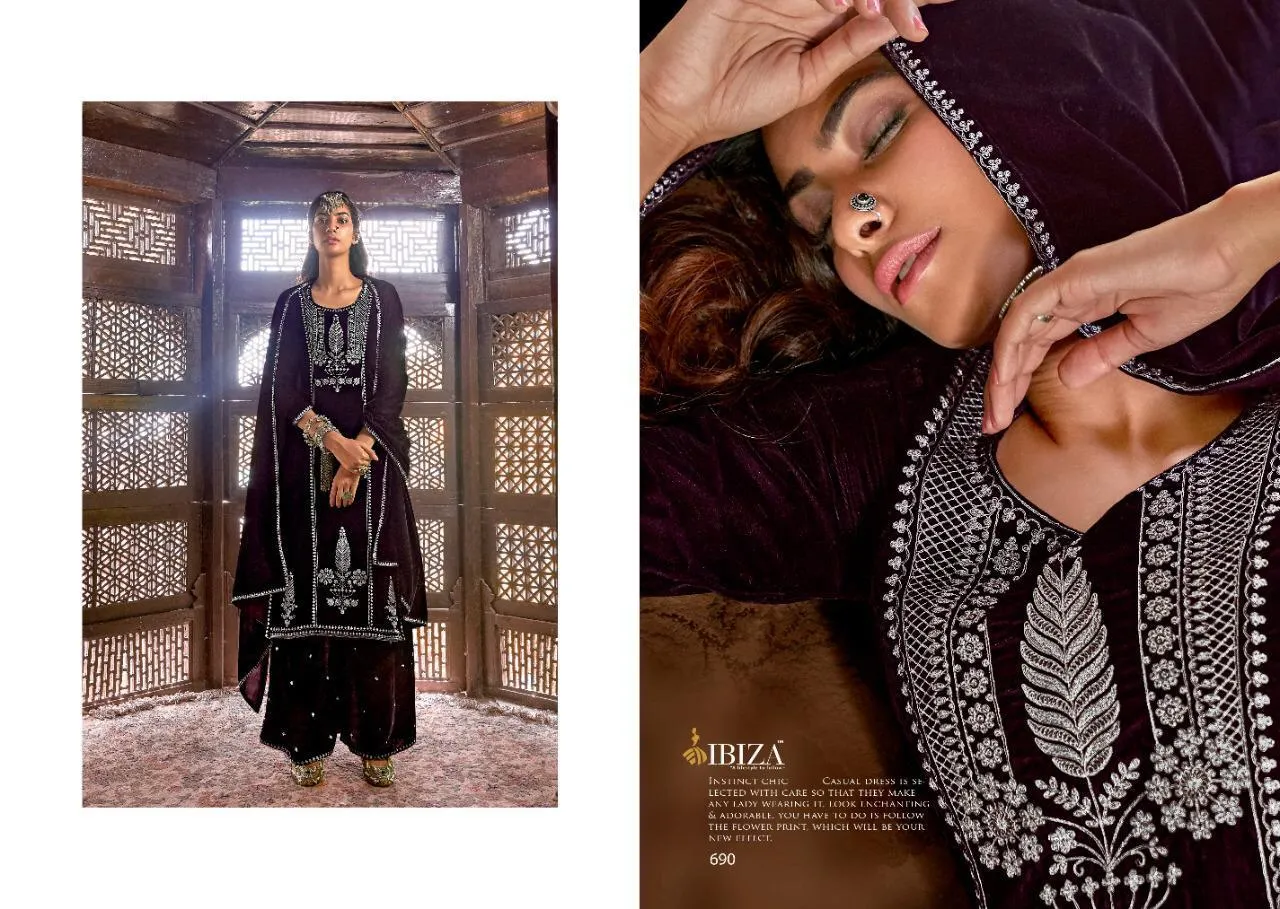 Ibiza Presents Kainaat Pure Velvet Fancy Pakistani Salwar Kameez