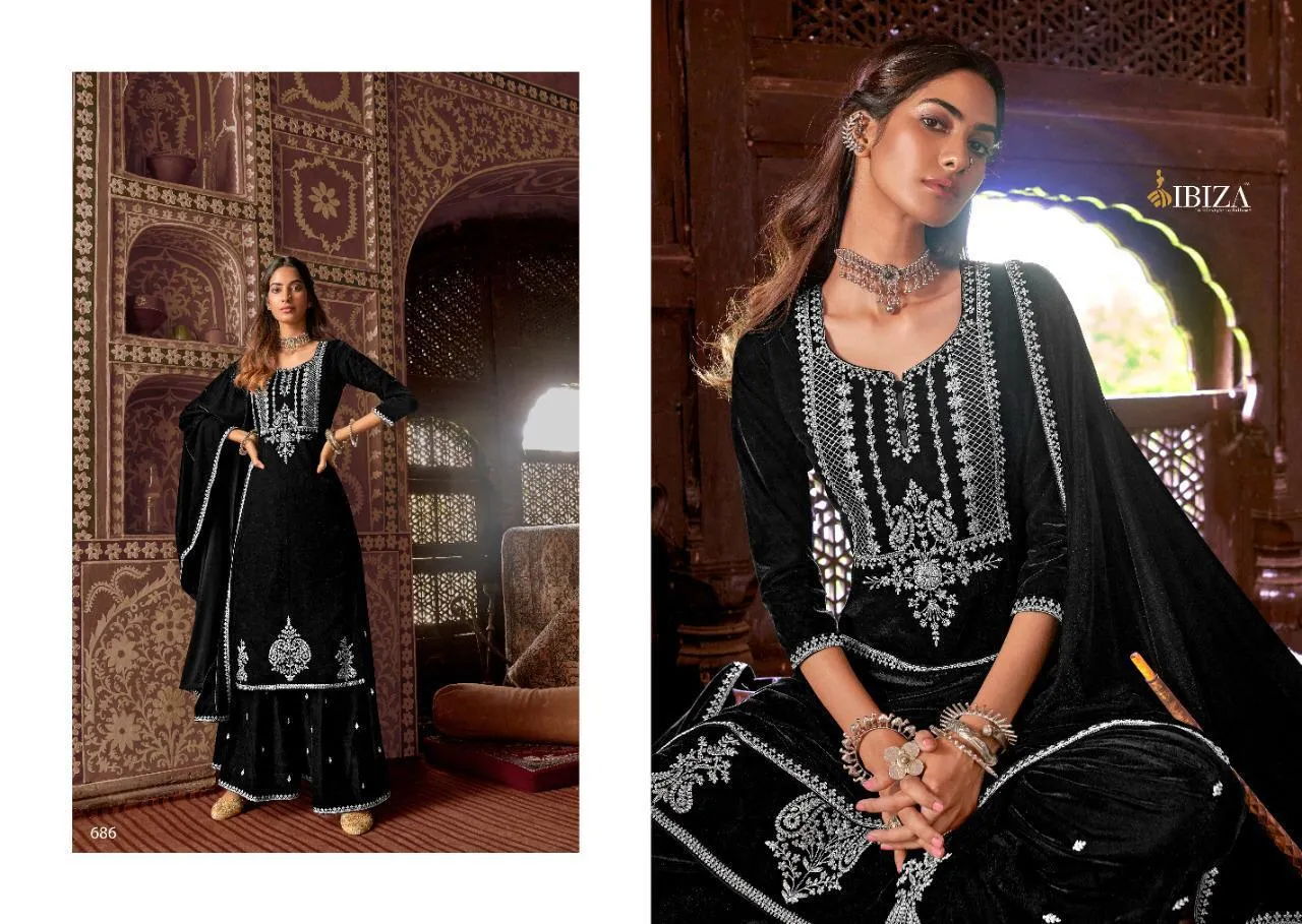 Ibiza Presents Kainaat Pure Velvet Fancy Pakistani Salwar Kameez