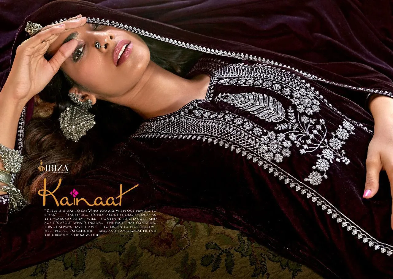 Ibiza Presents Kainaat Pure Velvet Fancy Pakistani Salwar Kameez
