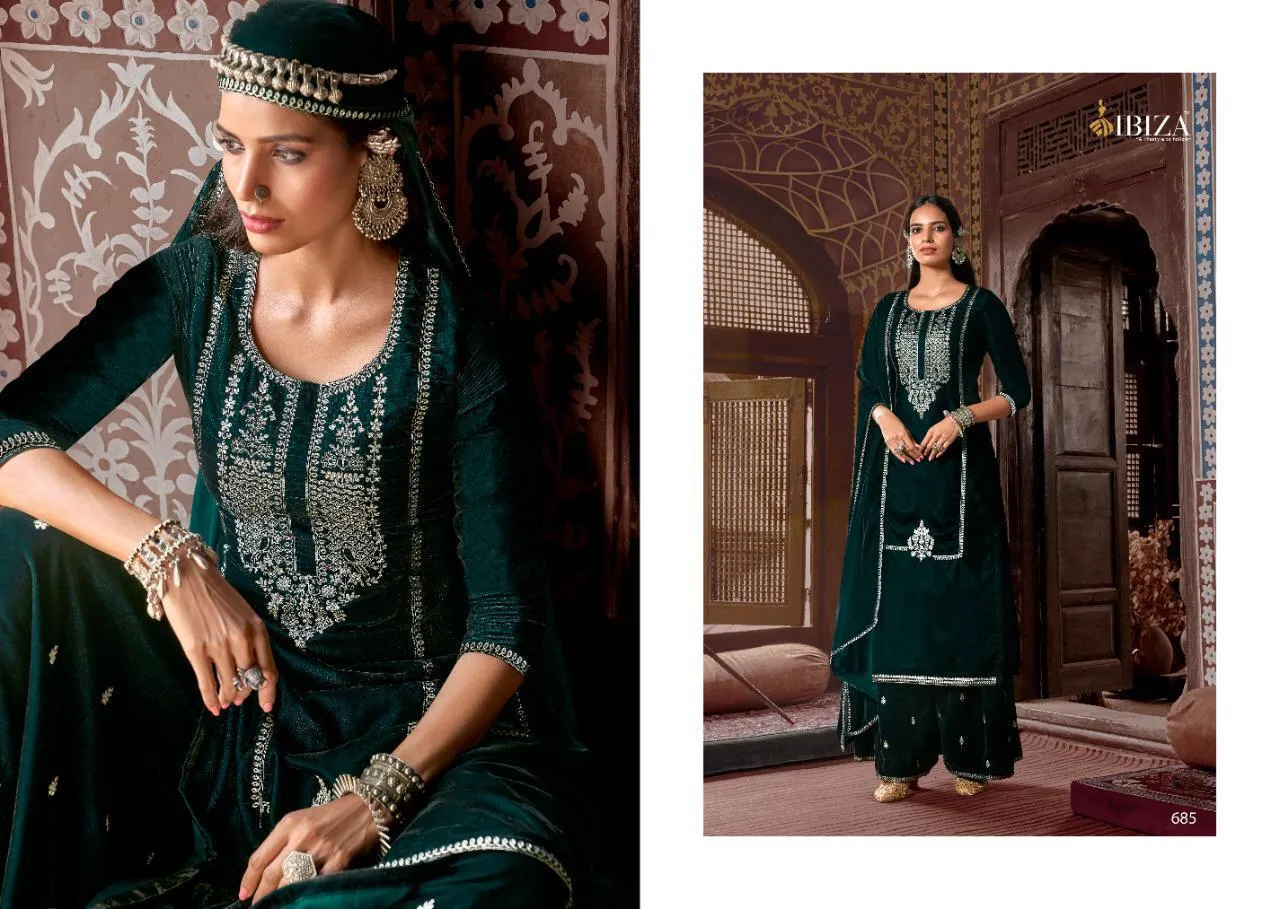 Ibiza Presents Kainaat Pure Velvet Fancy Pakistani Salwar Kameez