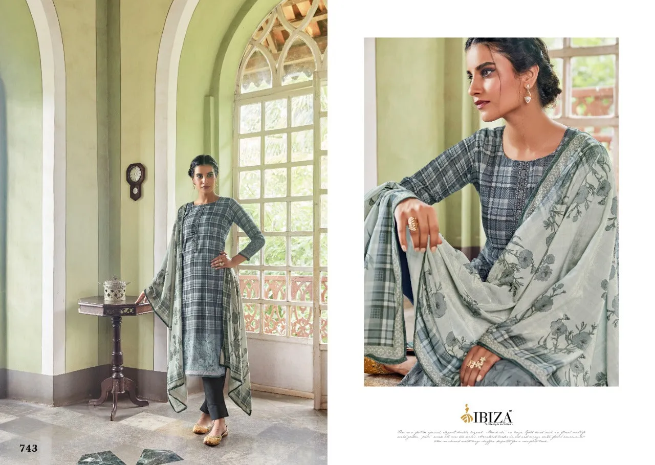 Ibiza Presents Mumtaha Wool Pashmina Printed Embroidery Work Fancy Designer Salwar Kameez