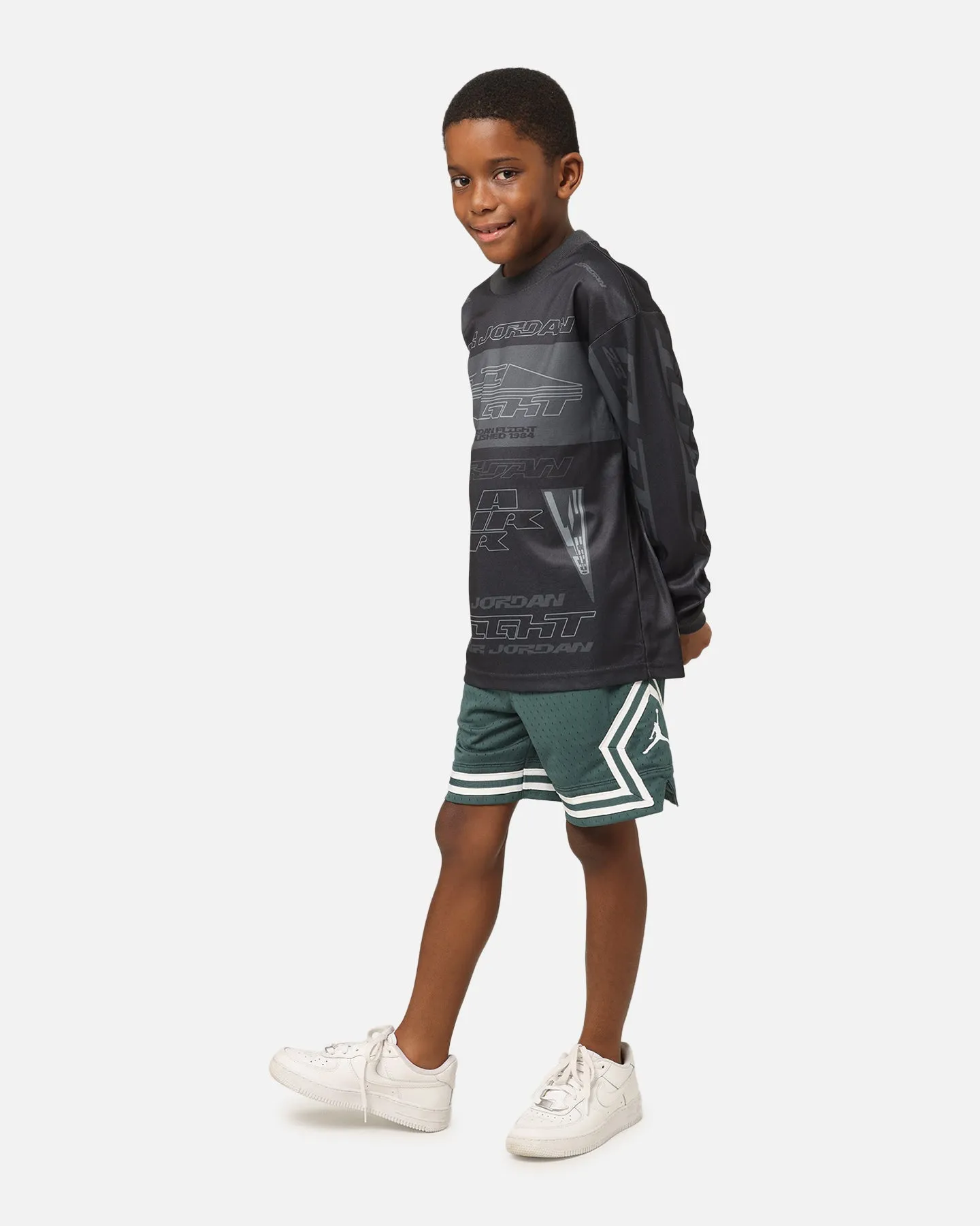 Jordan Kids' MVP Motorsport Long Sleeve Jersey Black