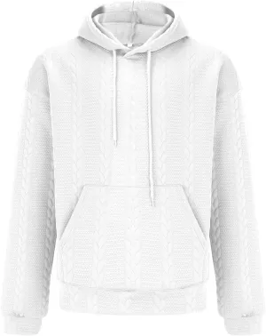Kaniem Sweatshirts Hoodies For Men Men's Autumn Casual Coat Hooded Long Sleeve Knitted Sweater Sweatshirts Hoodies For Men