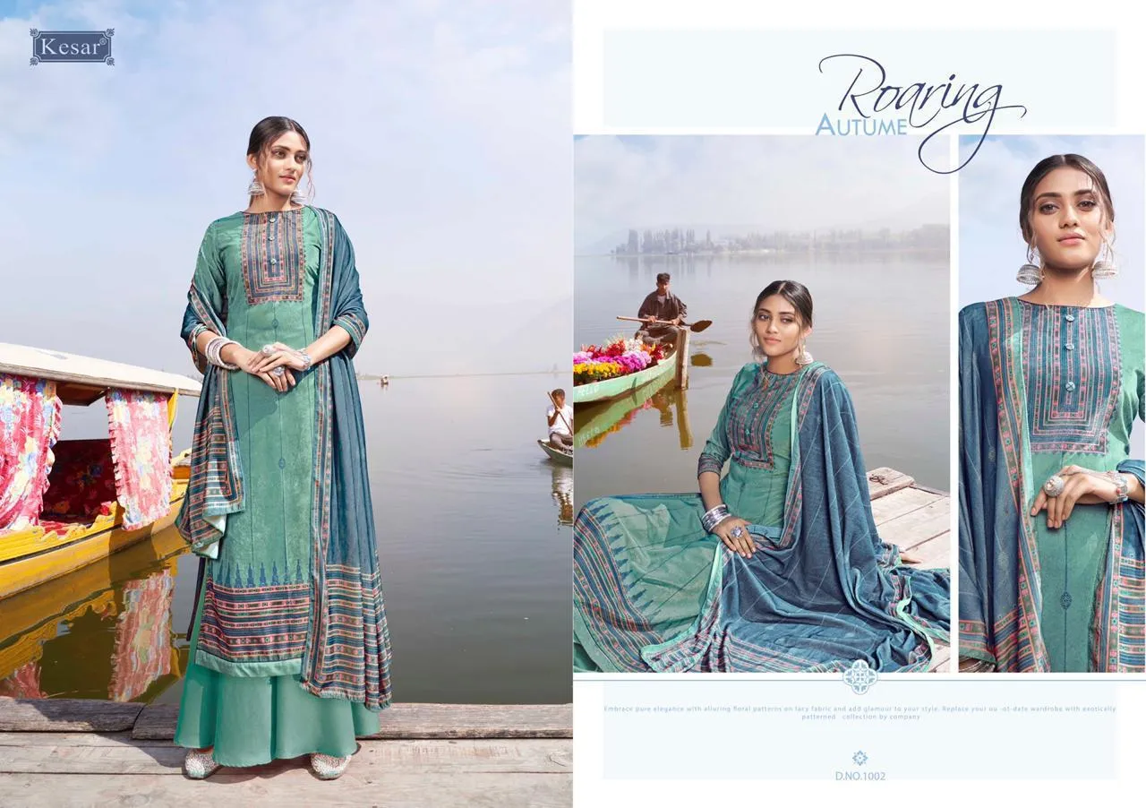 Kesar Karachi Presents Pakizah Velvet Printed Casual Wear Salwar Kameez Collection