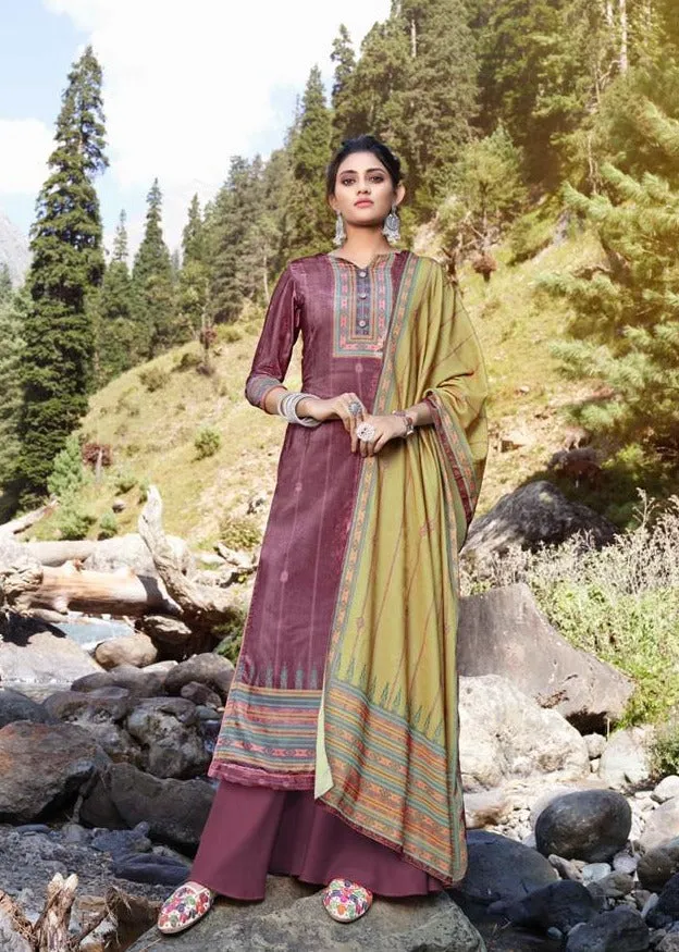 Kesar Karachi Presents Pakizah Velvet Printed Casual Wear Salwar Kameez Collection
