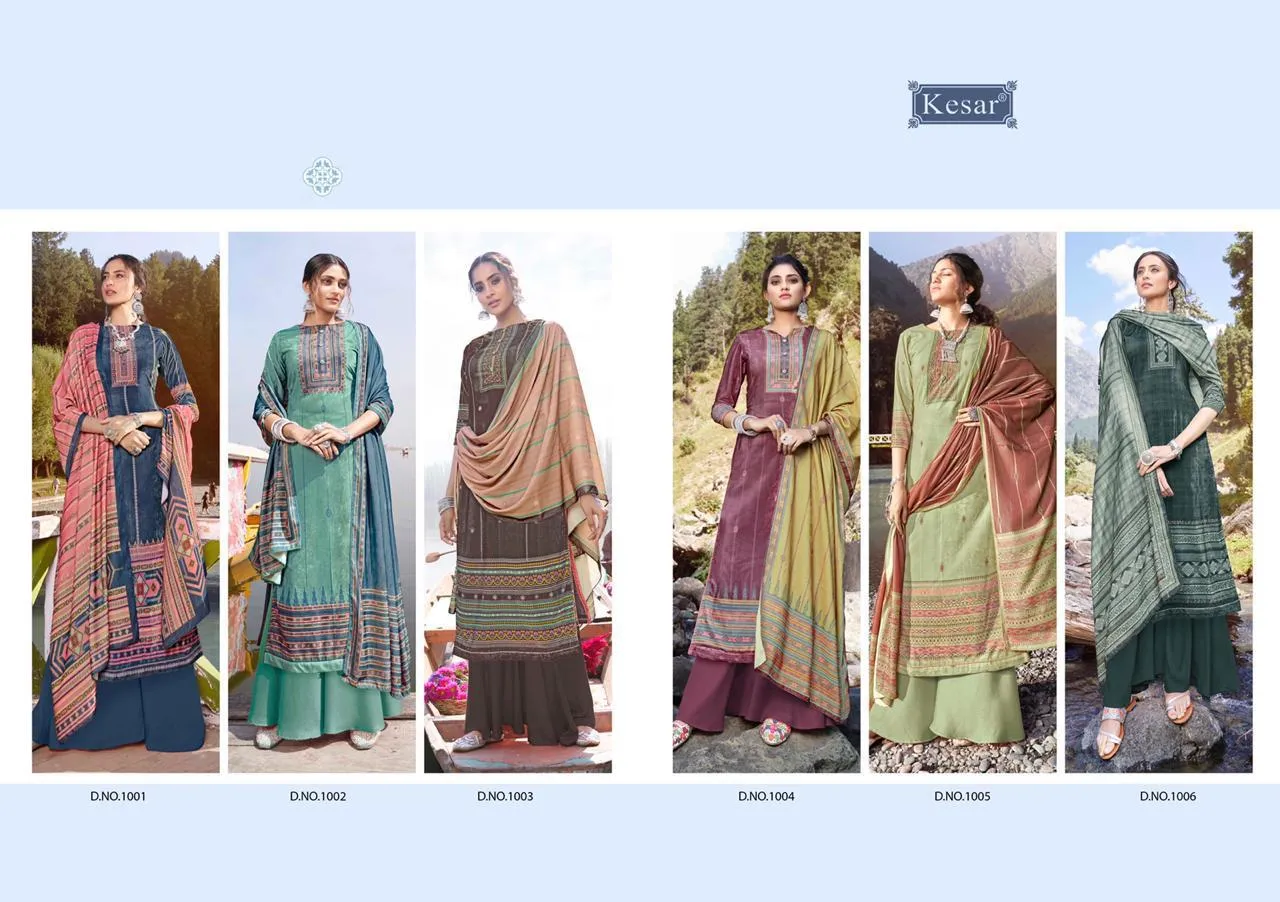 Kesar Karachi Presents Pakizah Velvet Printed Casual Wear Salwar Kameez Collection