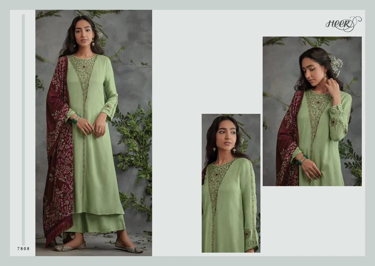Kimora Presents Tarana Pashmina Diamond Velvet Stole Fancy Designer Salwar Kameez