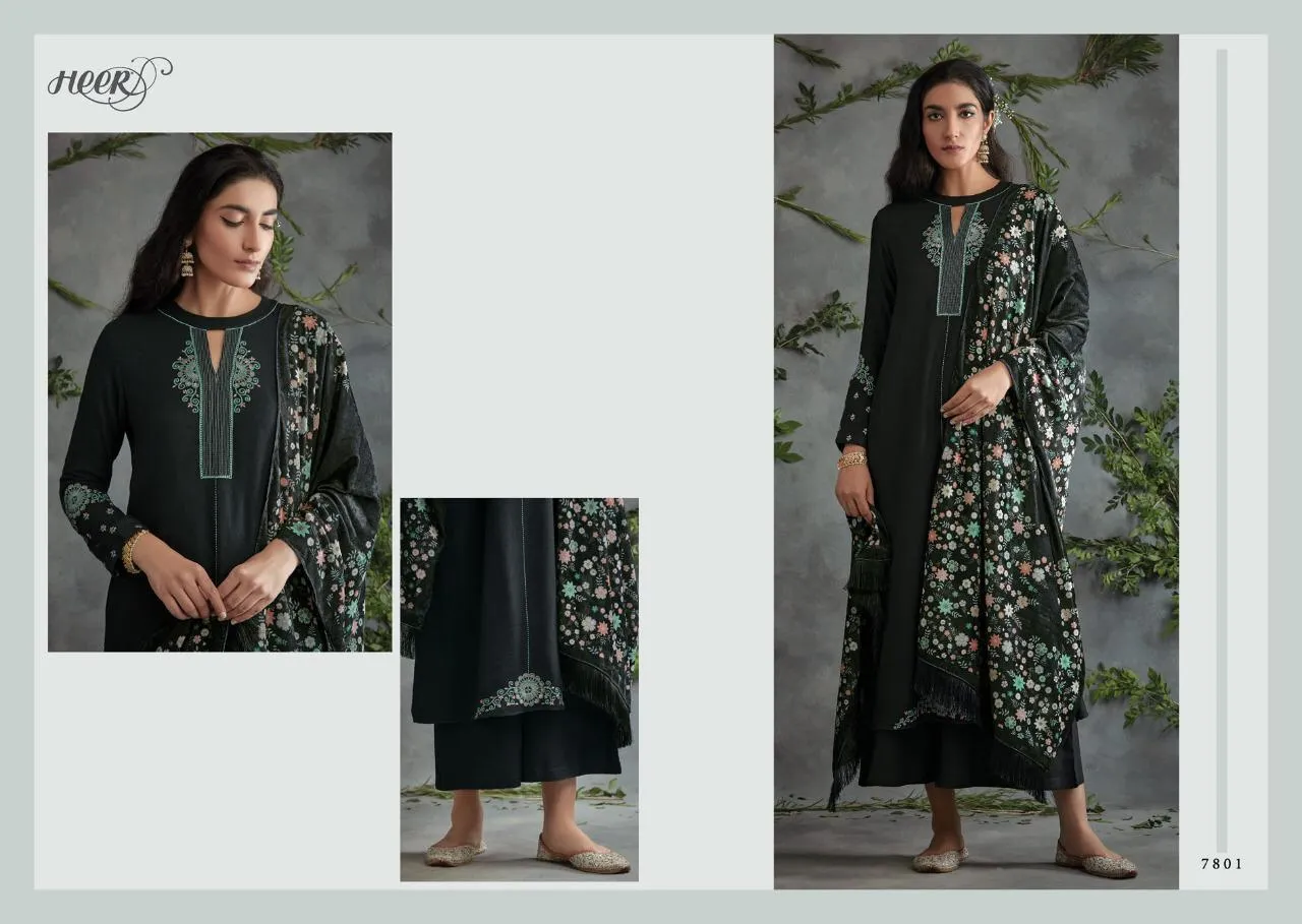 Kimora Presents Tarana Pashmina Diamond Velvet Stole Fancy Designer Salwar Kameez