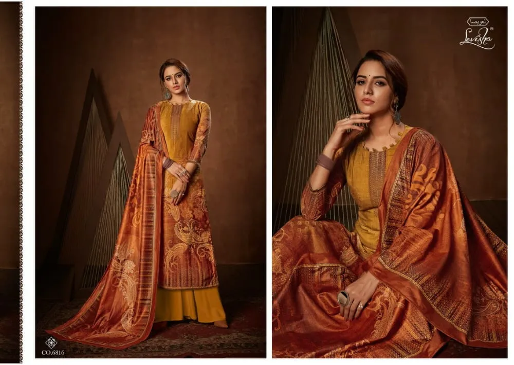 Levisha Launched Muskaan Vol 2 Velvet Printed Fancy Designer Salwar Suits