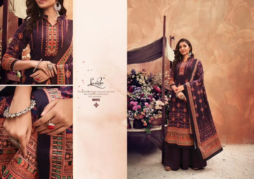 Levisha Presents Muskaan Pure Velvet Printed Fancy Designer Salwar Suits