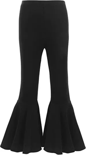 Little Baby Girls Leggings Fashion Ruffle Stretch Bell Bottom Flare Pants High Waist Yoga Trousers