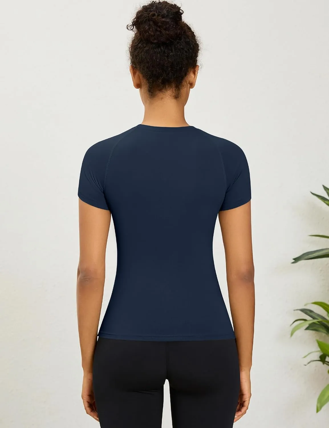 LOMON Womens Workout Tops Short Sleeve Raglan Athletic Shirts Yoga Gym Crewneck Quick Dry Tshirts