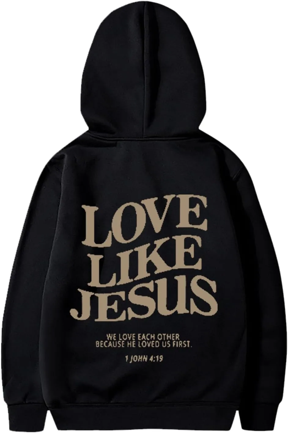 Love Like Jesus Hoodies for Men Christian Religious Sayings Pullover Sweater Trendy Bible Verse Fall Preppy Outfit
