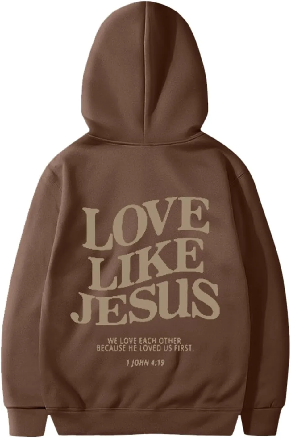 Love Like Jesus Hoodies for Men Christian Religious Sayings Pullover Sweater Trendy Bible Verse Fall Preppy Outfit