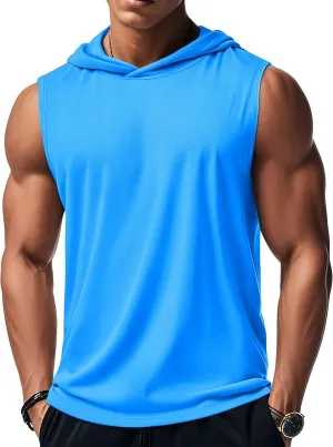 MAGCOMSEN Mens Tank Top Sleeveless Hoodie Cotton T-Shirt Summer Casual Shirt Muscle Tee