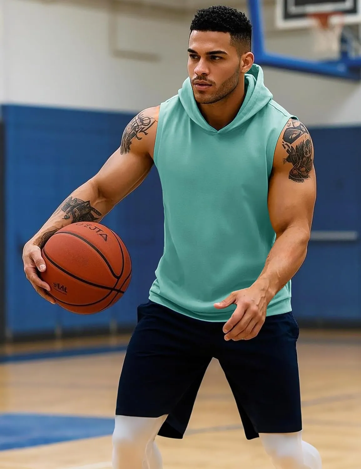 MAGCOMSEN Mens Tank Top Sleeveless Hoodie Cotton T-Shirt Summer Casual Shirt Muscle Tee