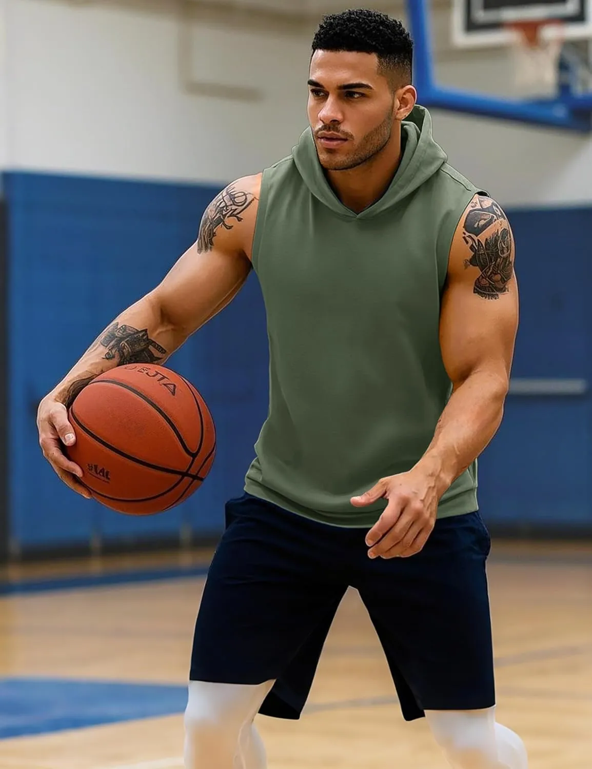 MAGCOMSEN Mens Tank Top Sleeveless Hoodie Cotton T-Shirt Summer Casual Shirt Muscle Tee